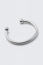 Silver - Polished Open Cuff Bracelet - 0