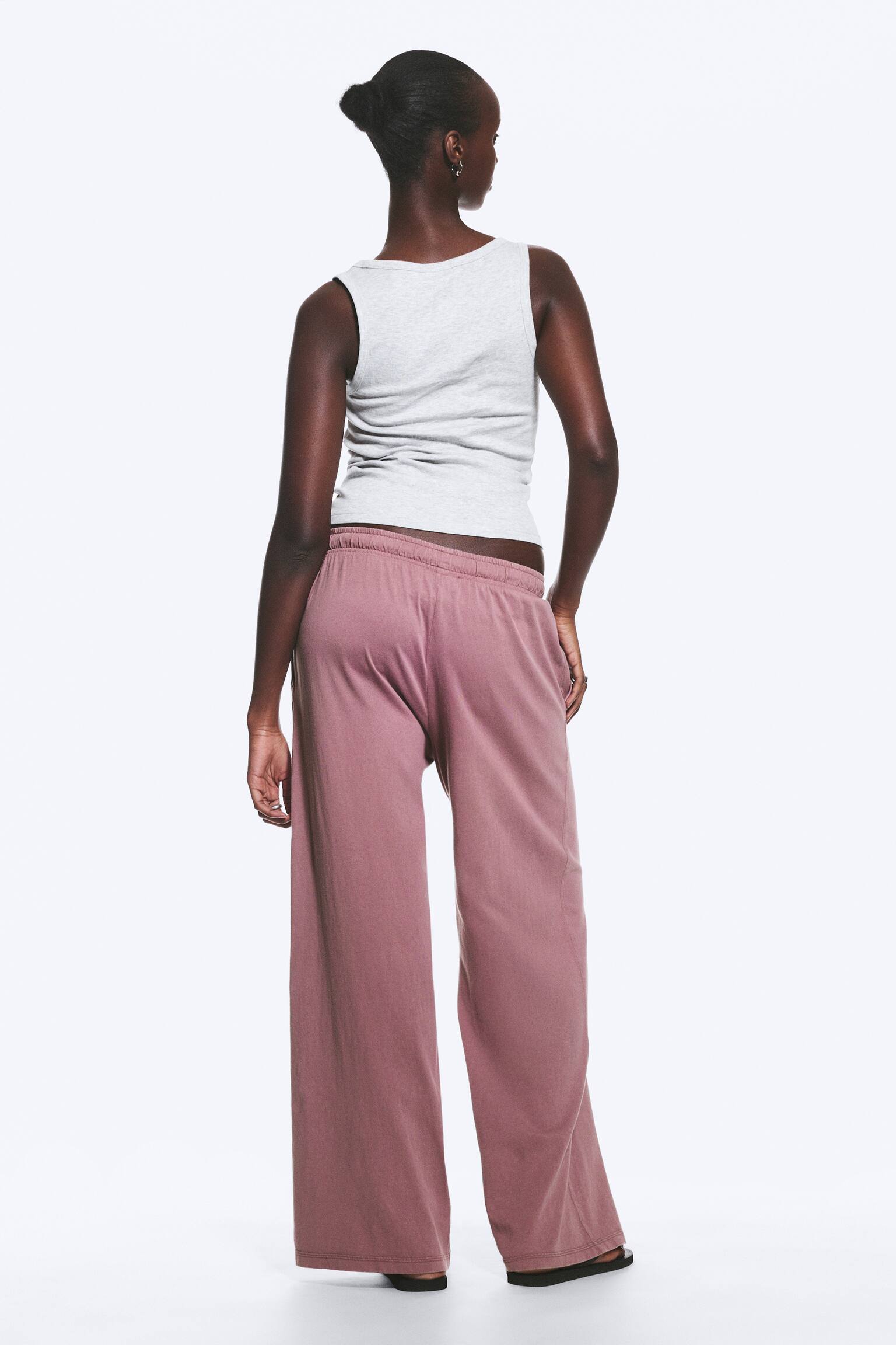 Pantalon de pyjama décontracté - Lilas cendré/Gris poudré clair - 5