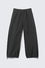 Dark Grey - Low Rise Pull-on Ripstop Trousers - 4