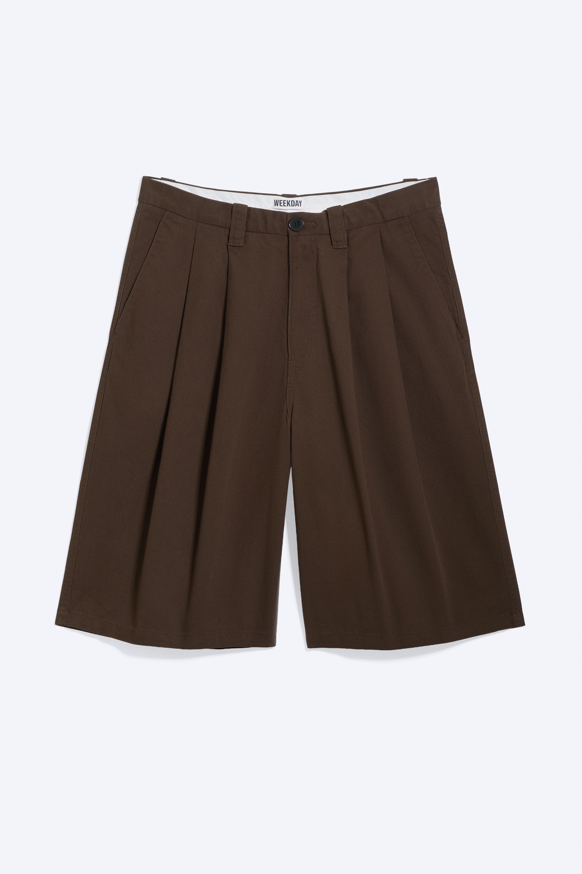 Chinoshorts aus Baumwolle - Dunkelbraun/Helles Staubbeige/Schwarz