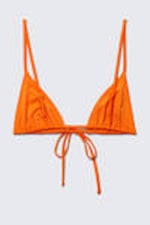 Bright Orange - Triangle Bikini Top - 5