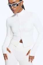 White - Zipped Sports Jacket - 0