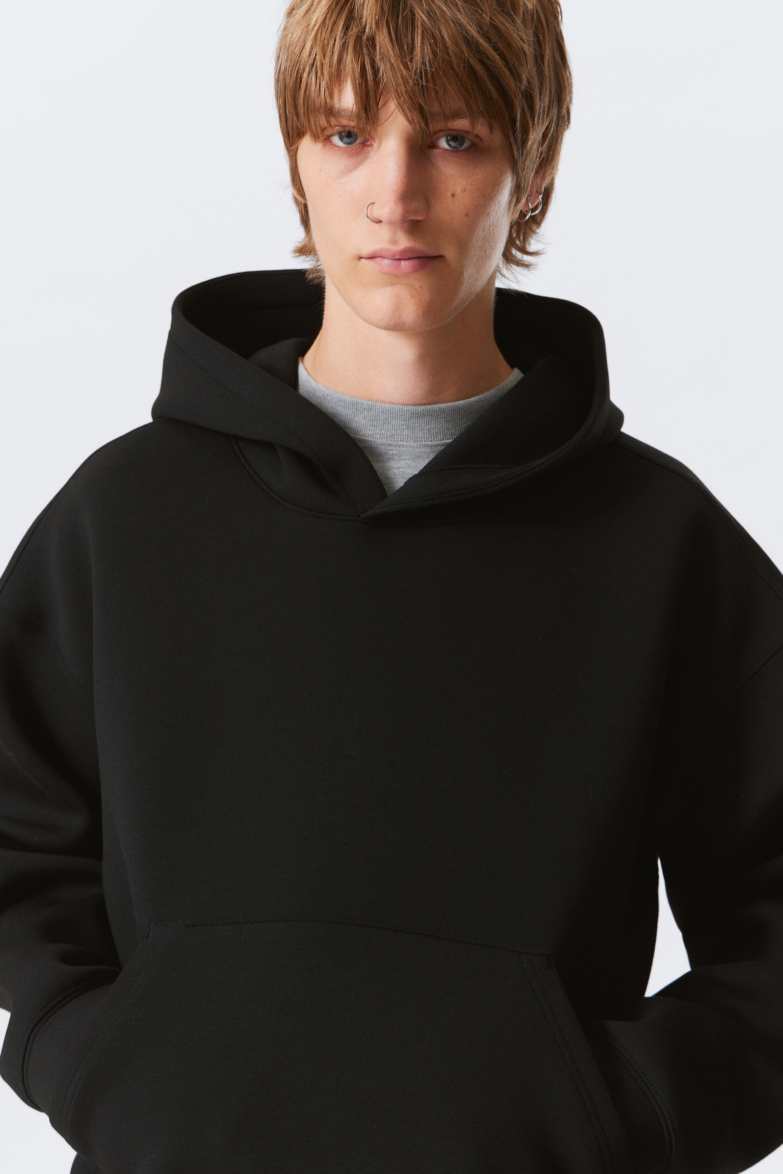 Simon Scuba Hoodie - Black/Grey Melange/Burgundy/Dark Khaki Green - 3
