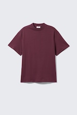 Mörk Rosa - Great Oversized Kraftig T-shirt - 0