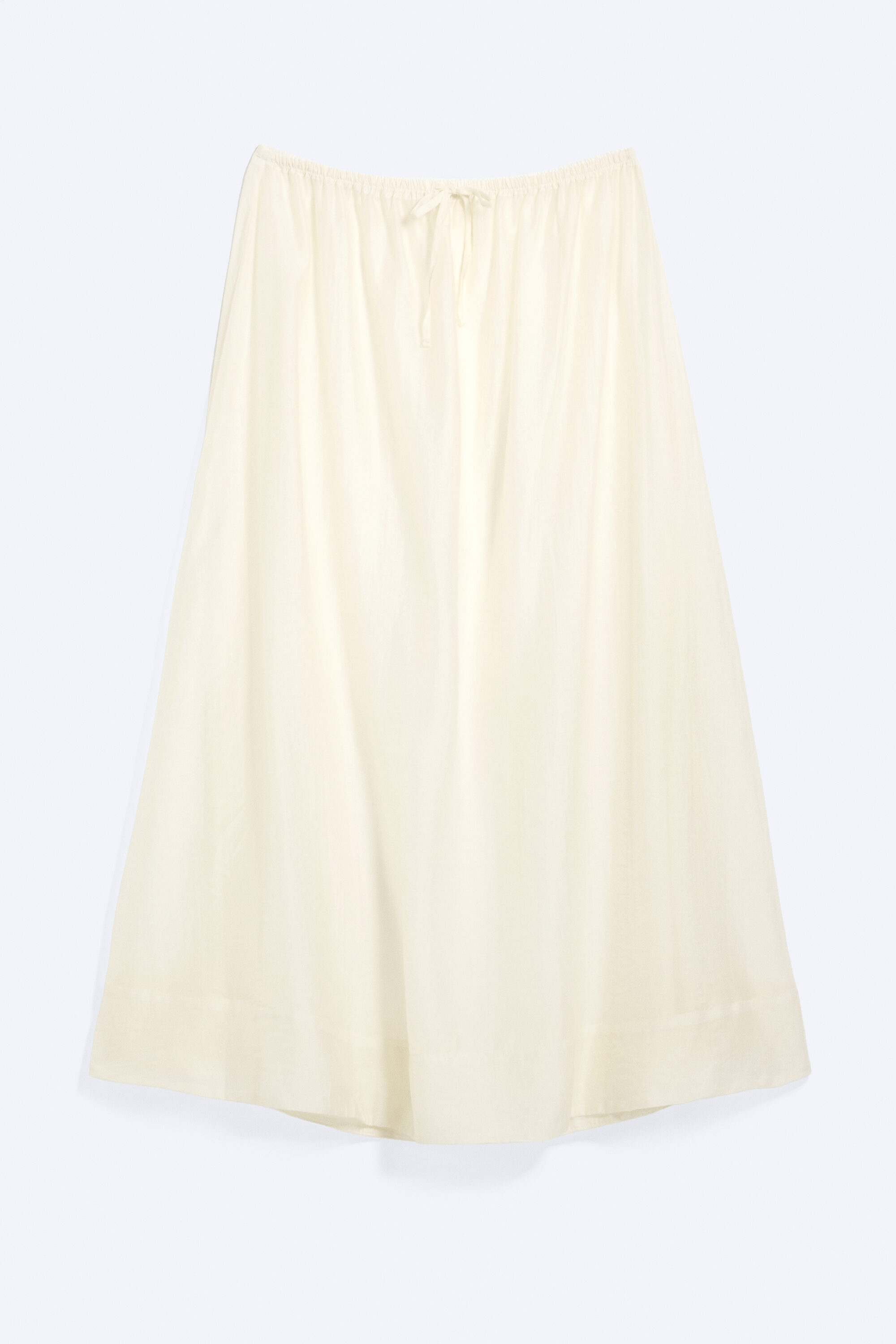 low rise lyocell maxi skirt - Transparent Off-white | Monki EU