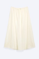 Transparentes Cremeweiß - Maxirock mit niedrigem Bund aus Lyocell - 4