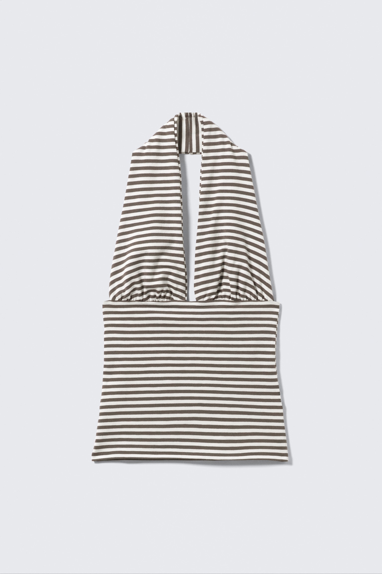 Deep Halterneck Top - Dark Mole & White Stripes/Black/Dark Blue/Red/White/Dusty Grey - 2