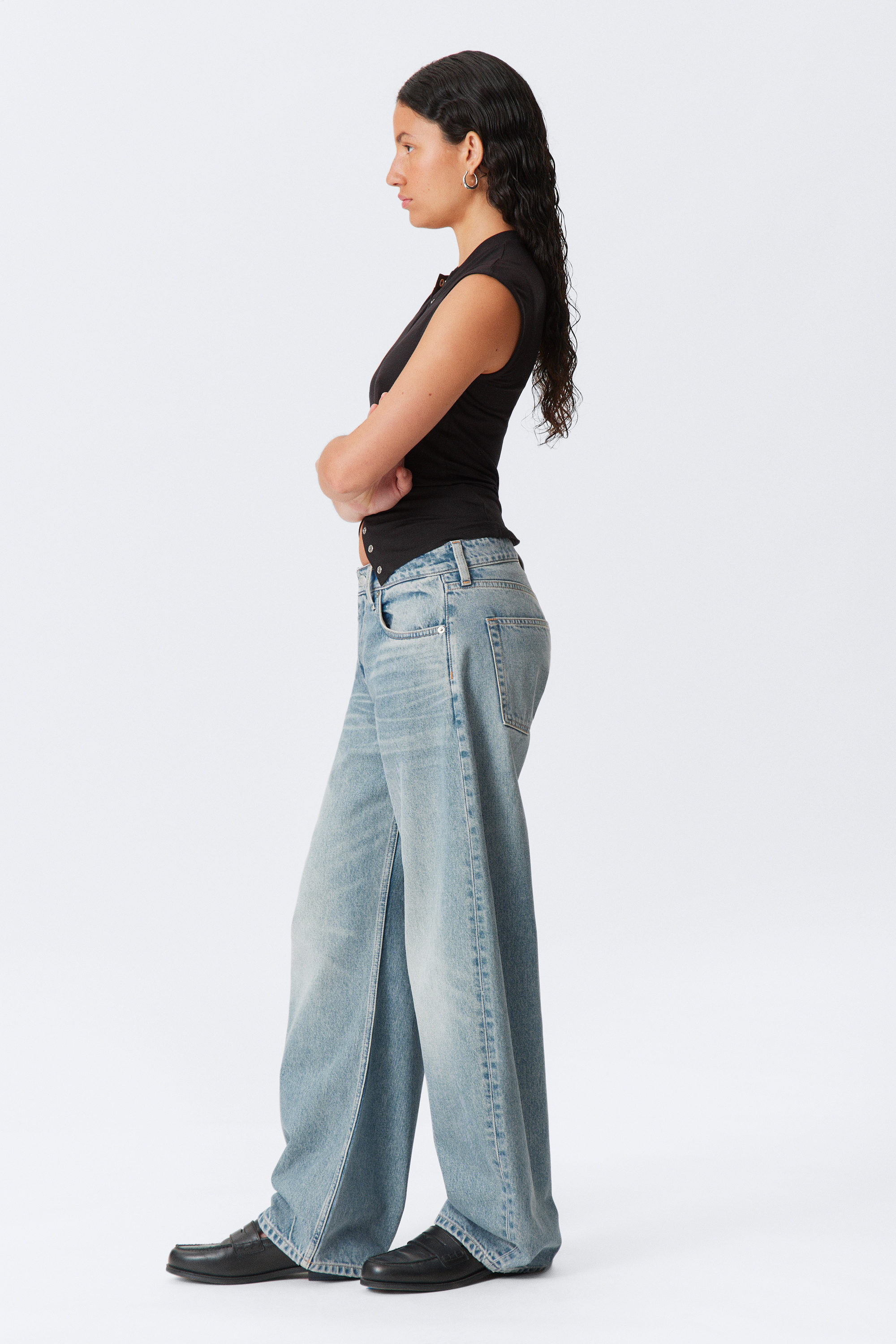 Seventeen Blue - Mittelblau - Abell Mid Rise Regular Cocoon Leg Jeans - 3