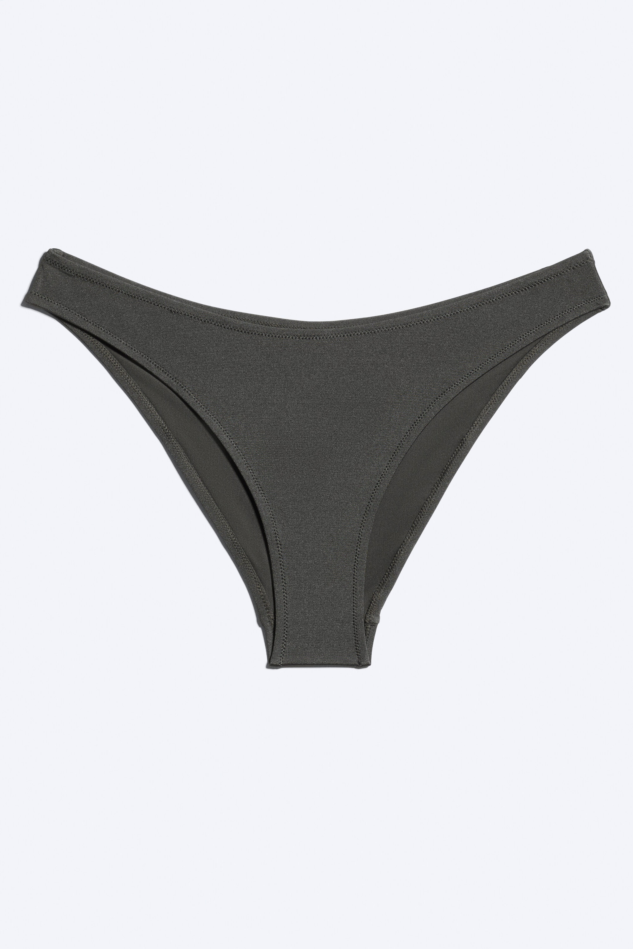 Dark Grey - Shimmer - Scoop Bikini Bottoms - 3