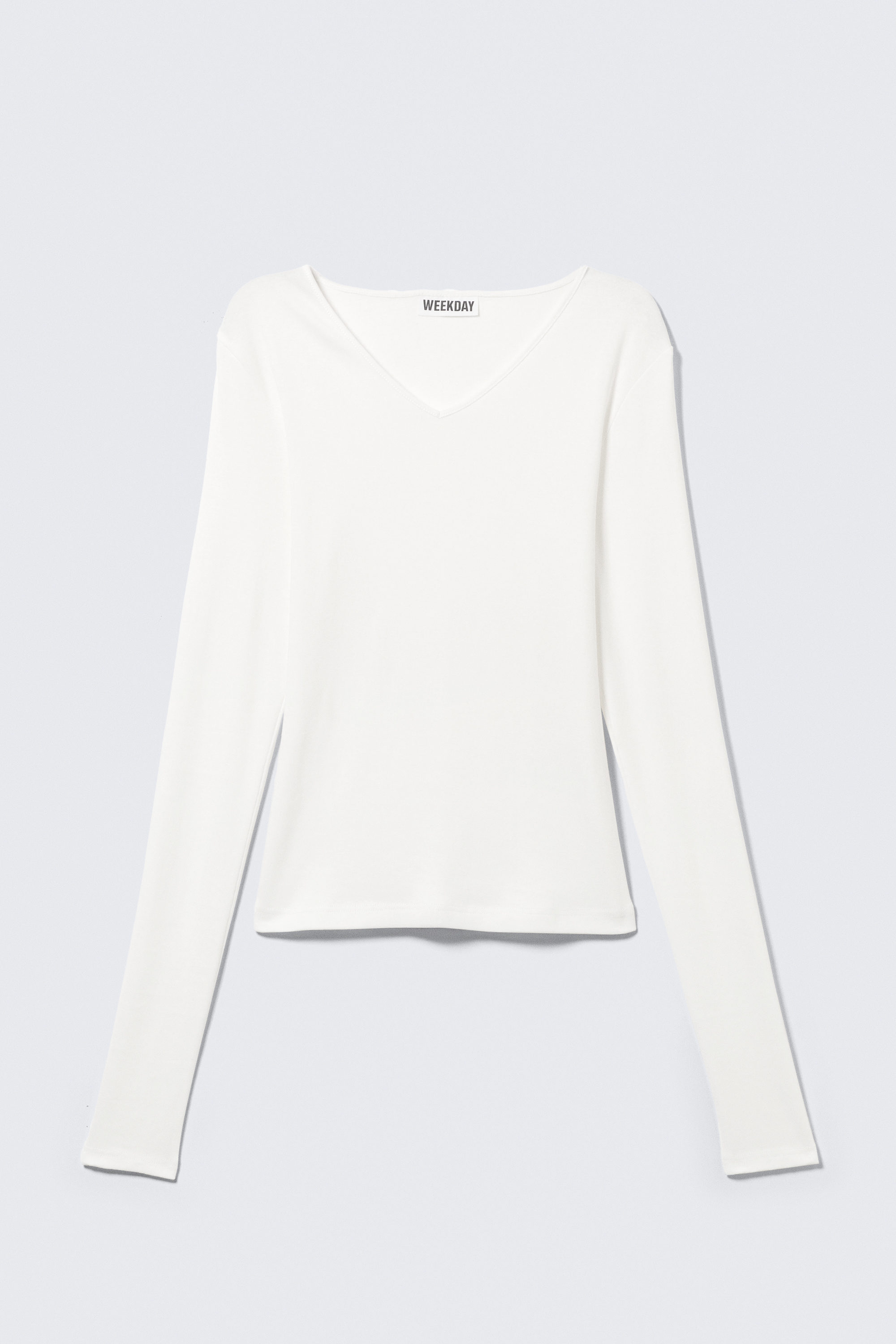 Off-white - Slim V-Neck Long-Sleeved Top - 3