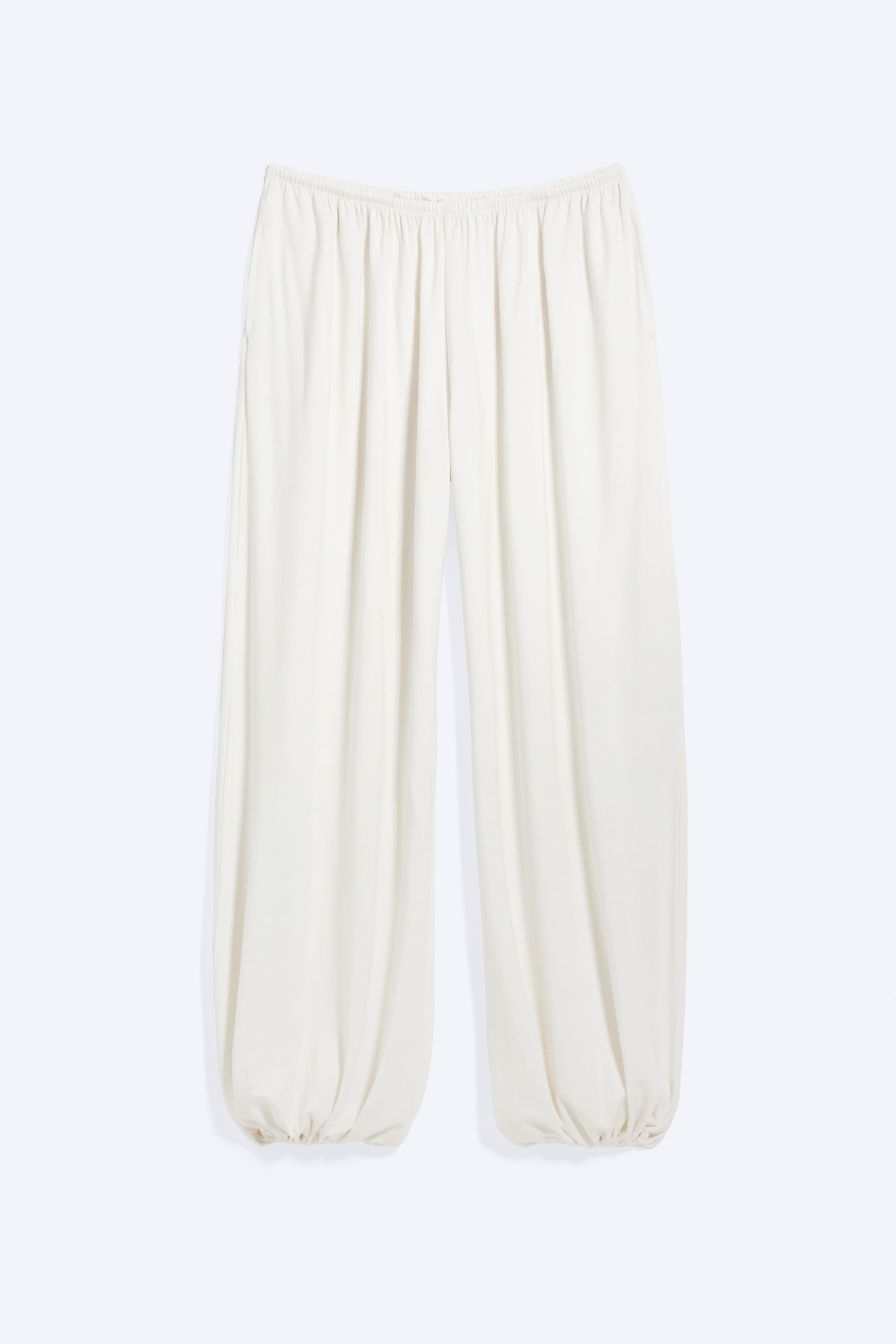Soft Mid-Rise Balloon Trousers - White/Grey Melange/Dark Brown/Black