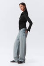 Brick Blue - Light Blue - Galaxy Loose Straight Leg Jeans - 5