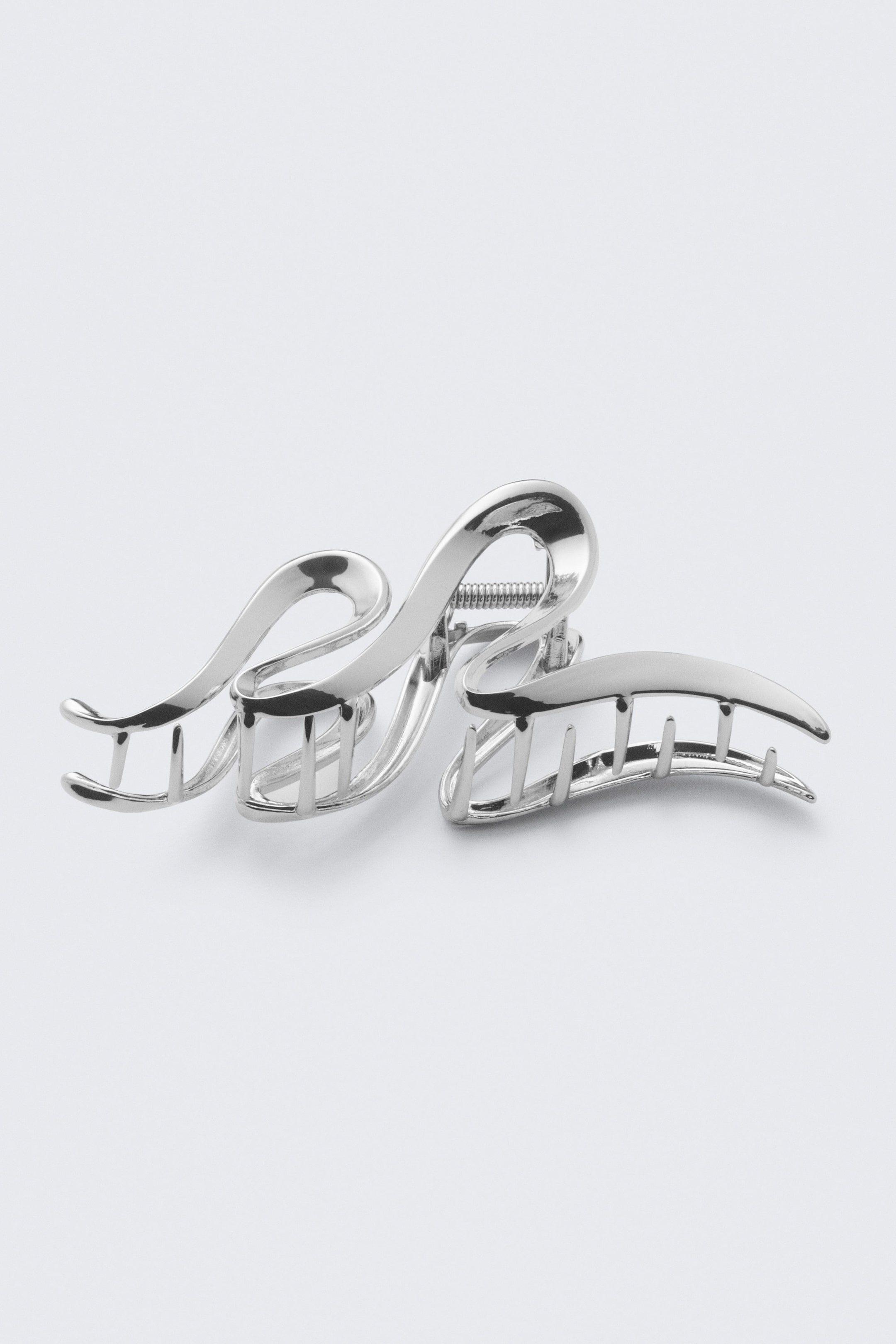 Zilver - Golvende Haarclip - 2