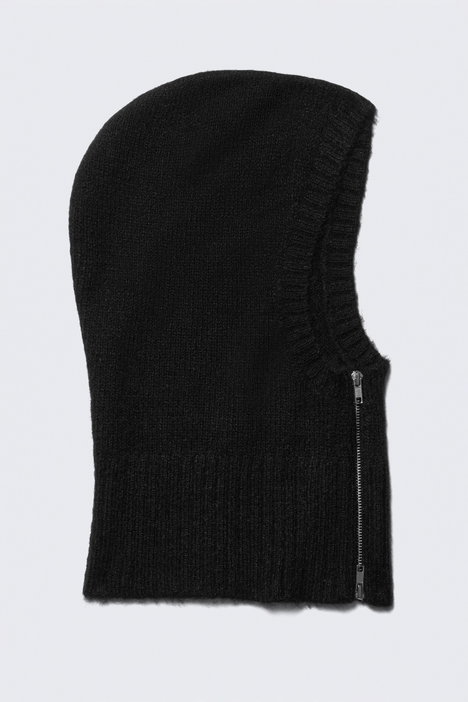 Měkká pletená mikina na zip - Černá - 1