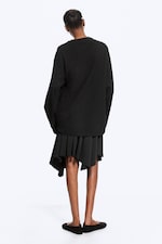Black - Oversized Long Sleeve T-shirt - 2
