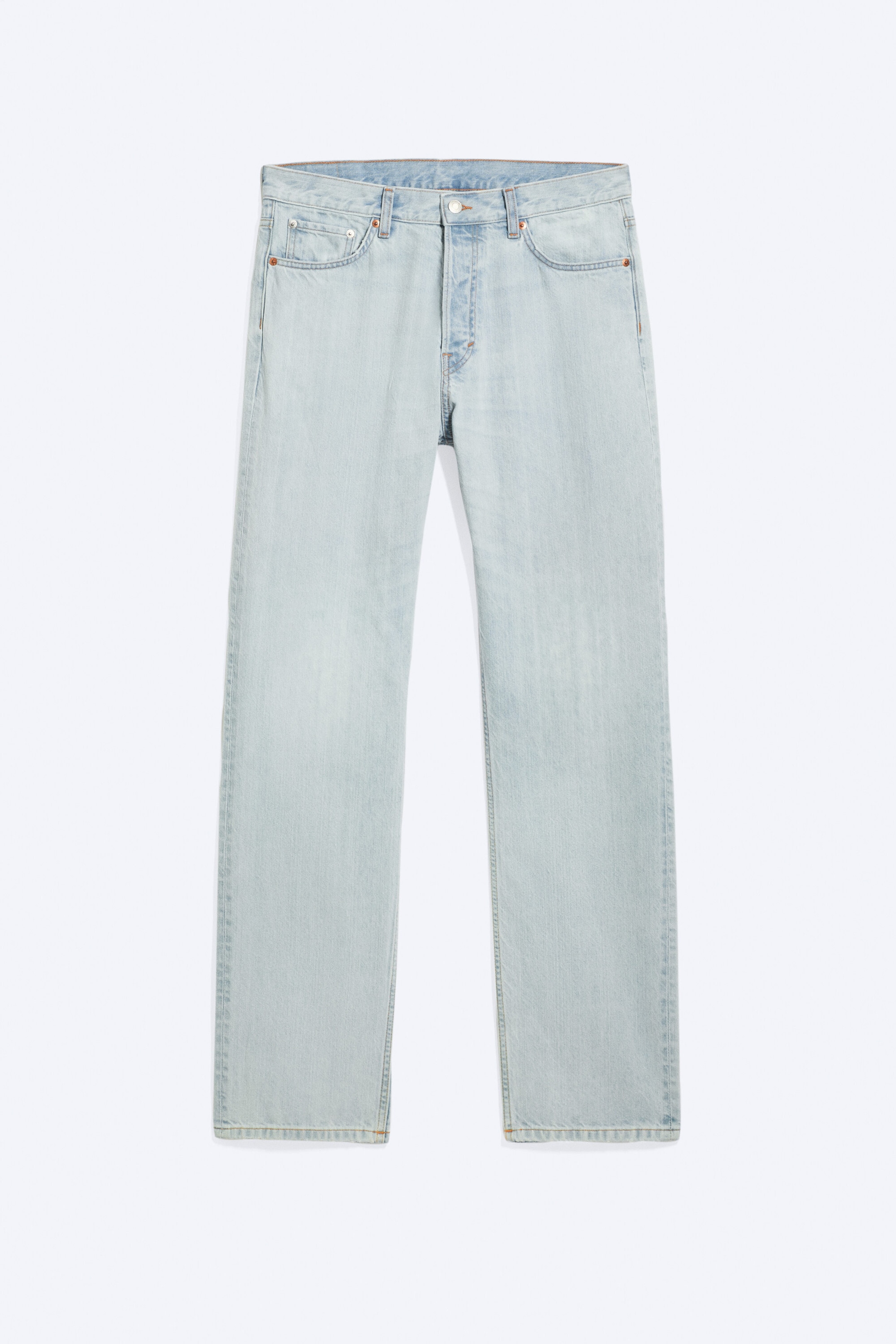 Ghost Blue - Light Blue - Space Mid Rise Relaxed Straight Leg Jeans - 4