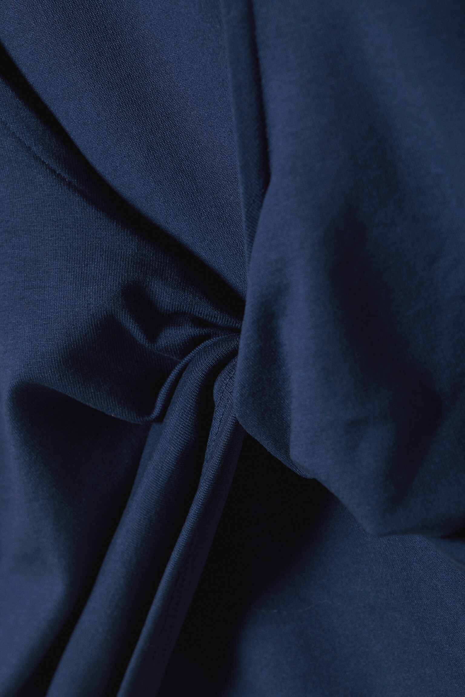 Top met lange mouwen en open rug - Donkerblauw/Zwart - 3