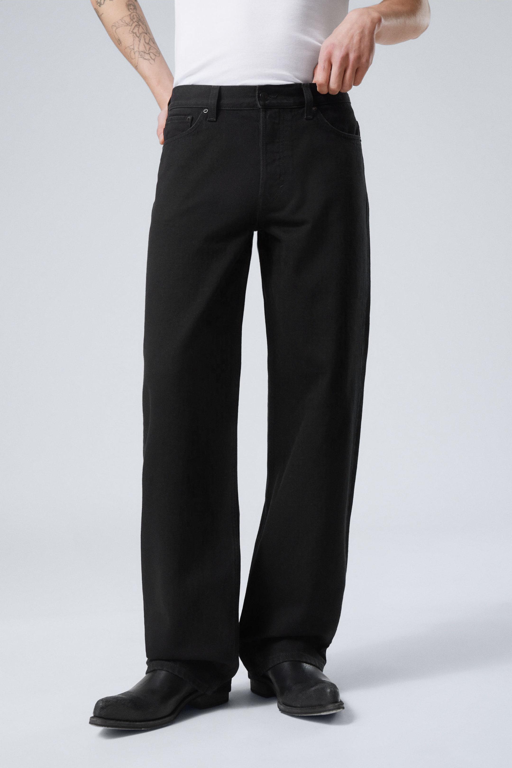 Black Rinse - Schwarz - Sphere Low Waist Loose Straight Leg Jeans - 2