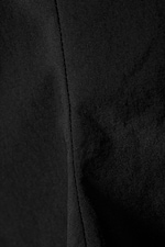 Black - Fitted Nylon Peplum Top - 5