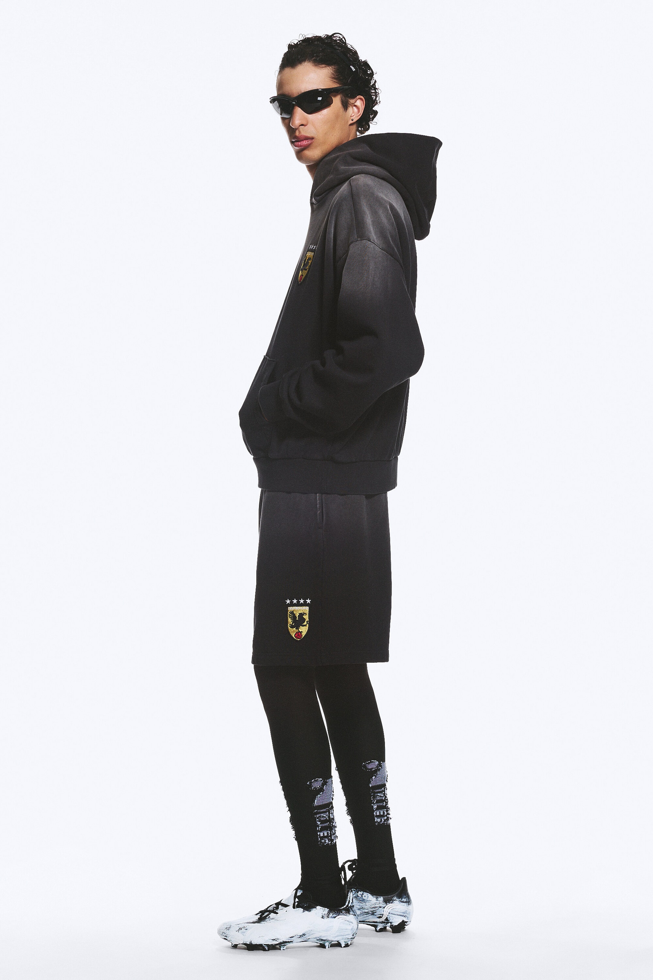 Dark Black - TOFFS Loose Fit Football Hoodie - 3