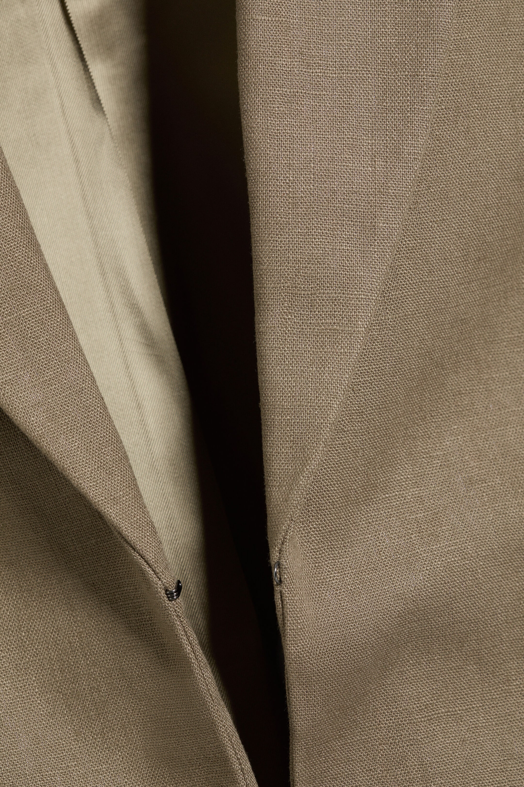 Dark Beige - Relaxed Linen blend vest - 5