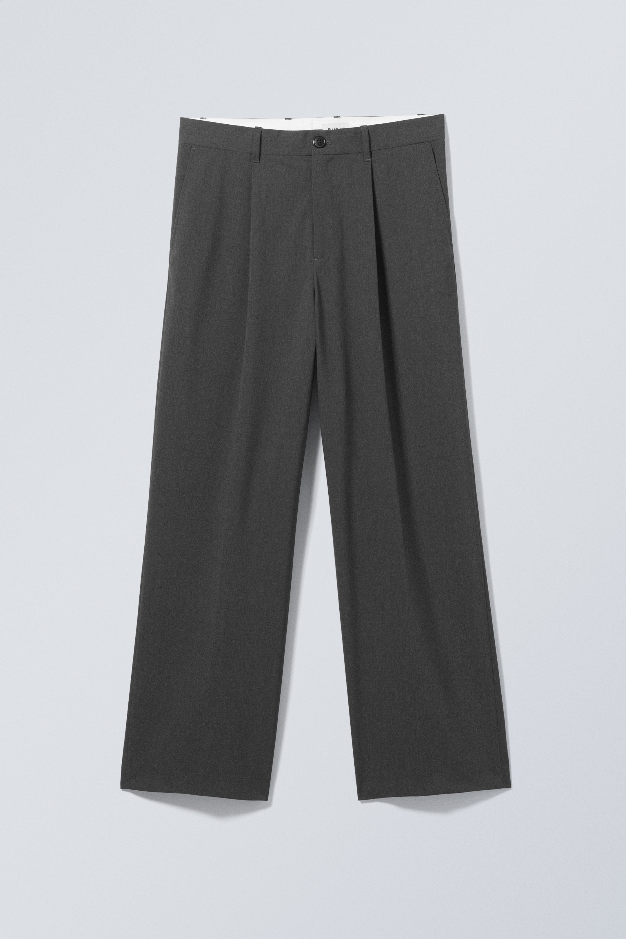 Dark Grey - Uno Loose Suit Trousers - 0