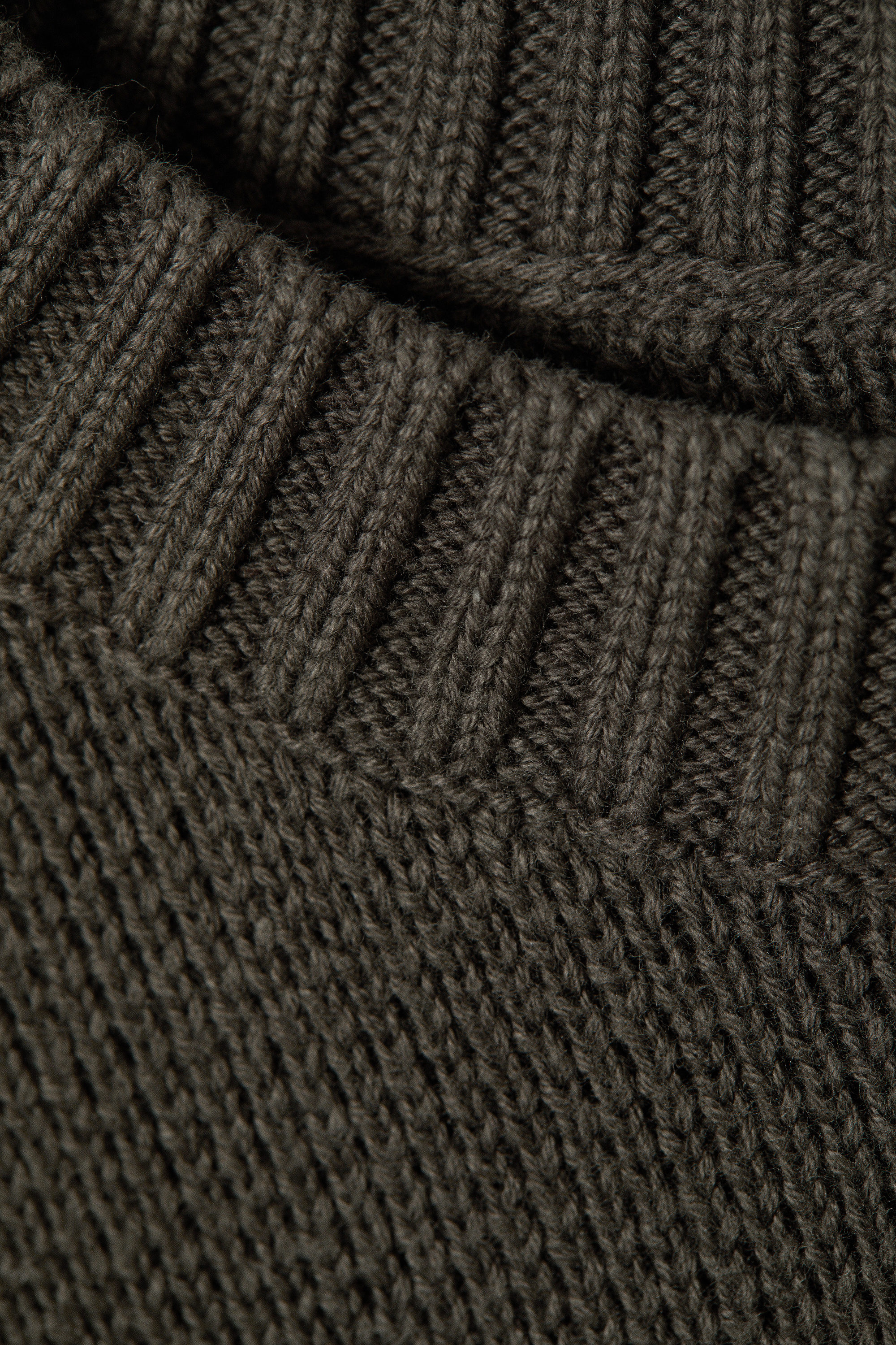 Dark Mole - Back Print - Oversized Graphic Knitted Cotton Sweater - 5