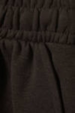 Dark Brown - Low Rise Wide Leg Baggy Sweatpants - 5