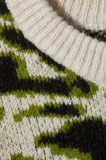 Ecru - Teo Oversized Jacquard Sweater - 1