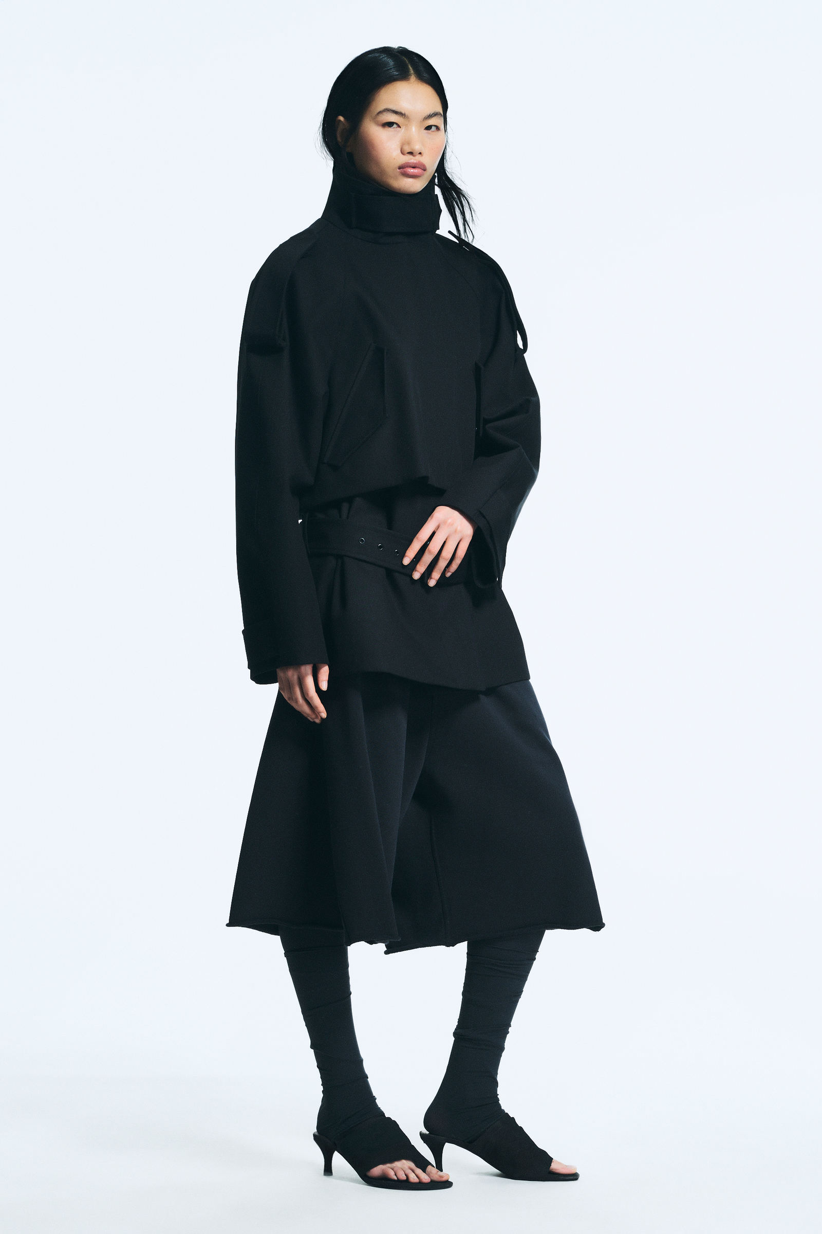 Layered Technical Trench Coat