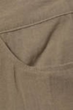 Beige - Crinkle byxor med lös passform och låg midja - 4