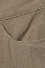 Beige - Crinkle Low Waist Loose Fit Trousers - 5