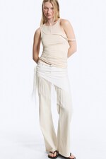 Light Beige - Nauwsluitende dubbellaagse jersey tank - 3