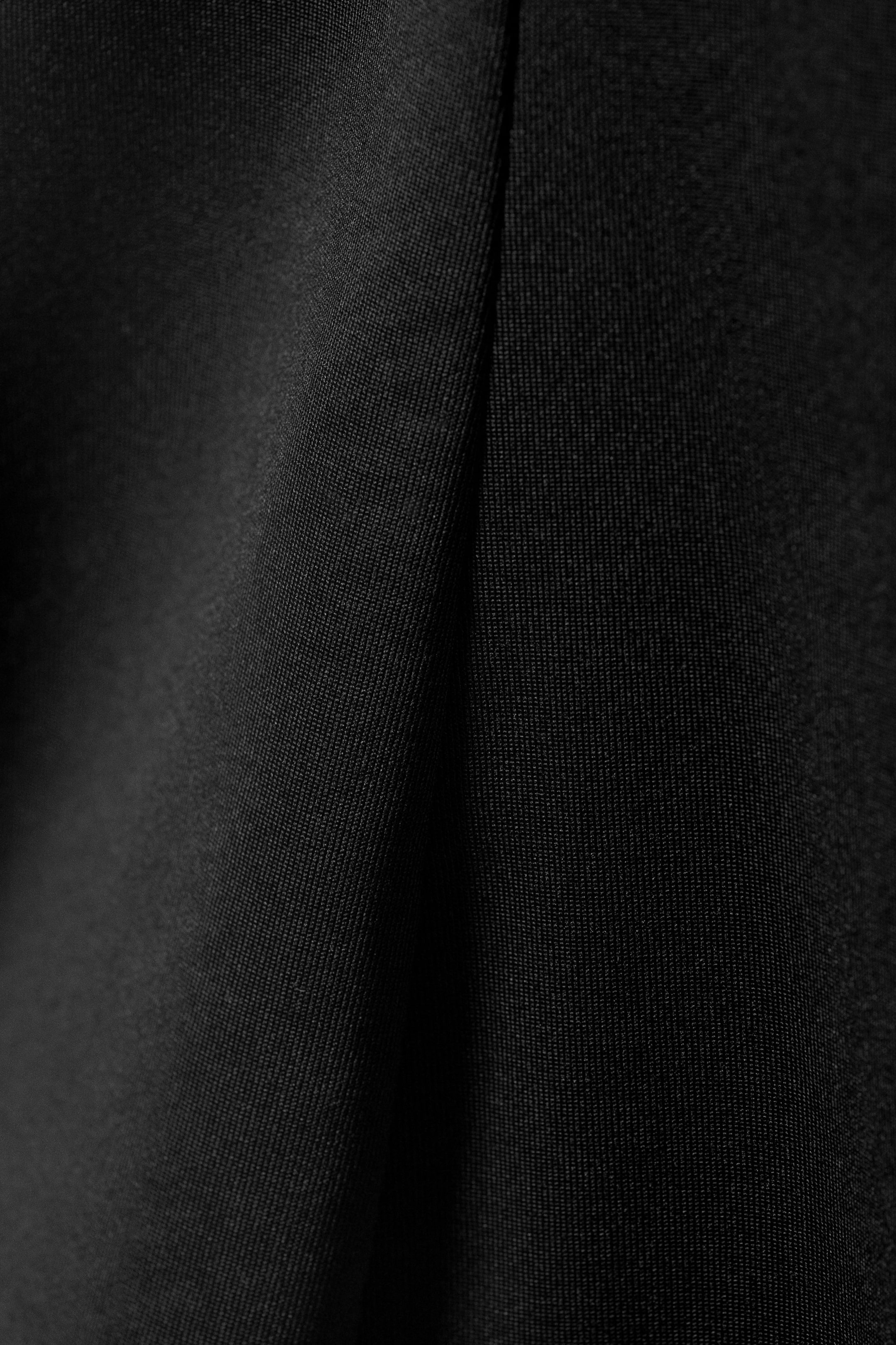 Black - Peplum Boat-Neck Top - 1