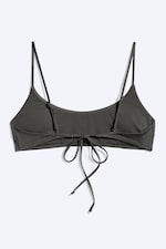 Dunkelgrau - Gepolstertes Bikini-Top mit Bindebandverschluss - 4