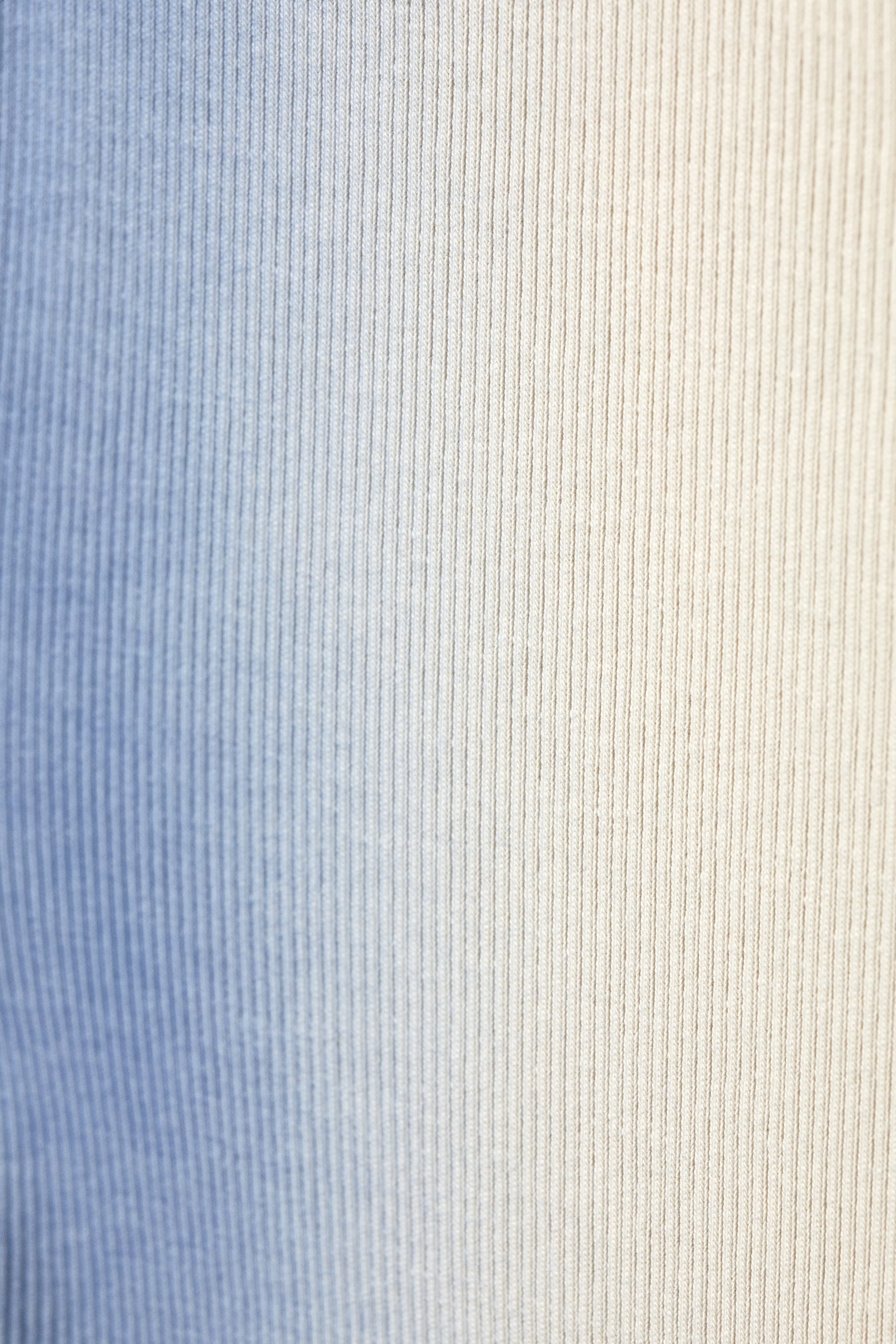 Blue Ombre - Close Fitted Dyed Rib T-shirt - 1