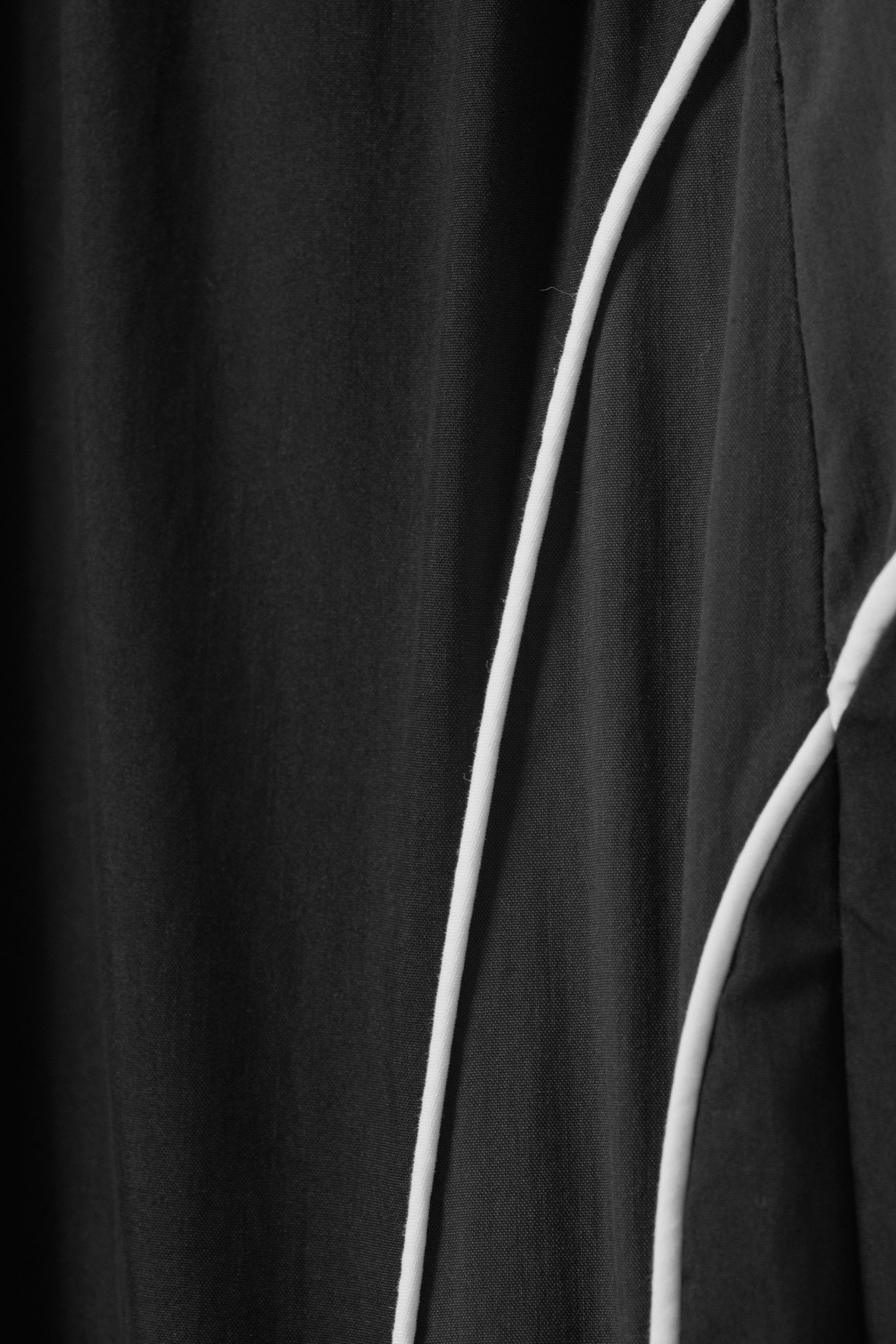 Black - Contrast Piped Wide-Leg Track Trousers - 4