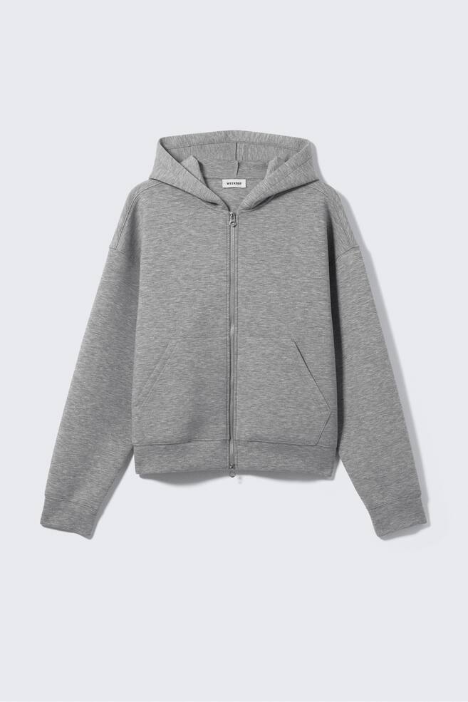 Scuba-Kapuzenpullover mit Reißverschluss Simon - Graumeliert/Schwarz/Helles, staubiges Khakigrün/Hellgrau meliert/Dunkelbraun/Helles Maulwurfsgrau - 1