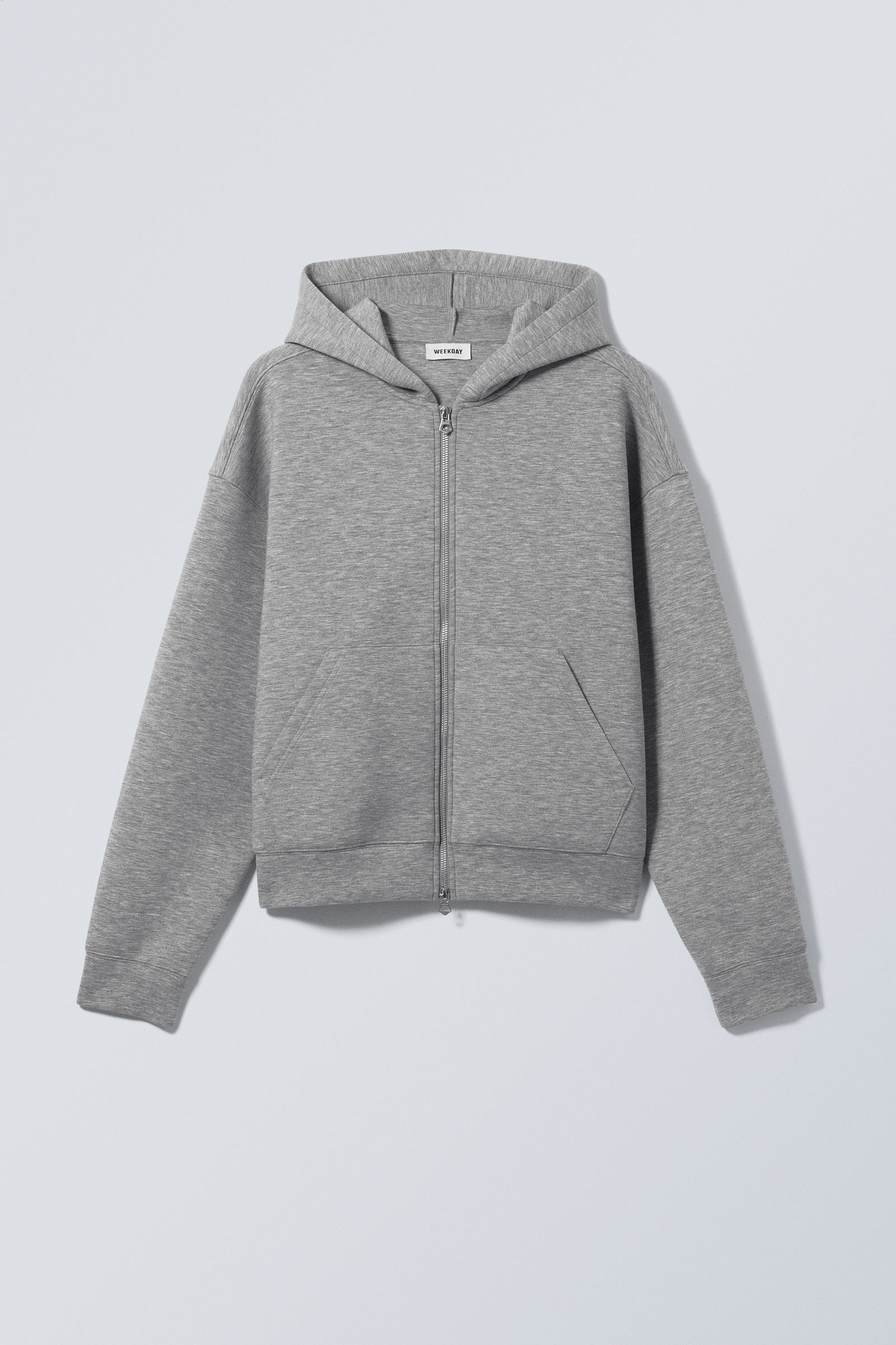 【WEEKDAY】SIMON スキューバ パーカー フーディ simon scuba zip hoodie - Grey Melange | Weekday WW