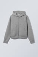 Grey Melange - Simon Scuba Zip Hoodie - 5