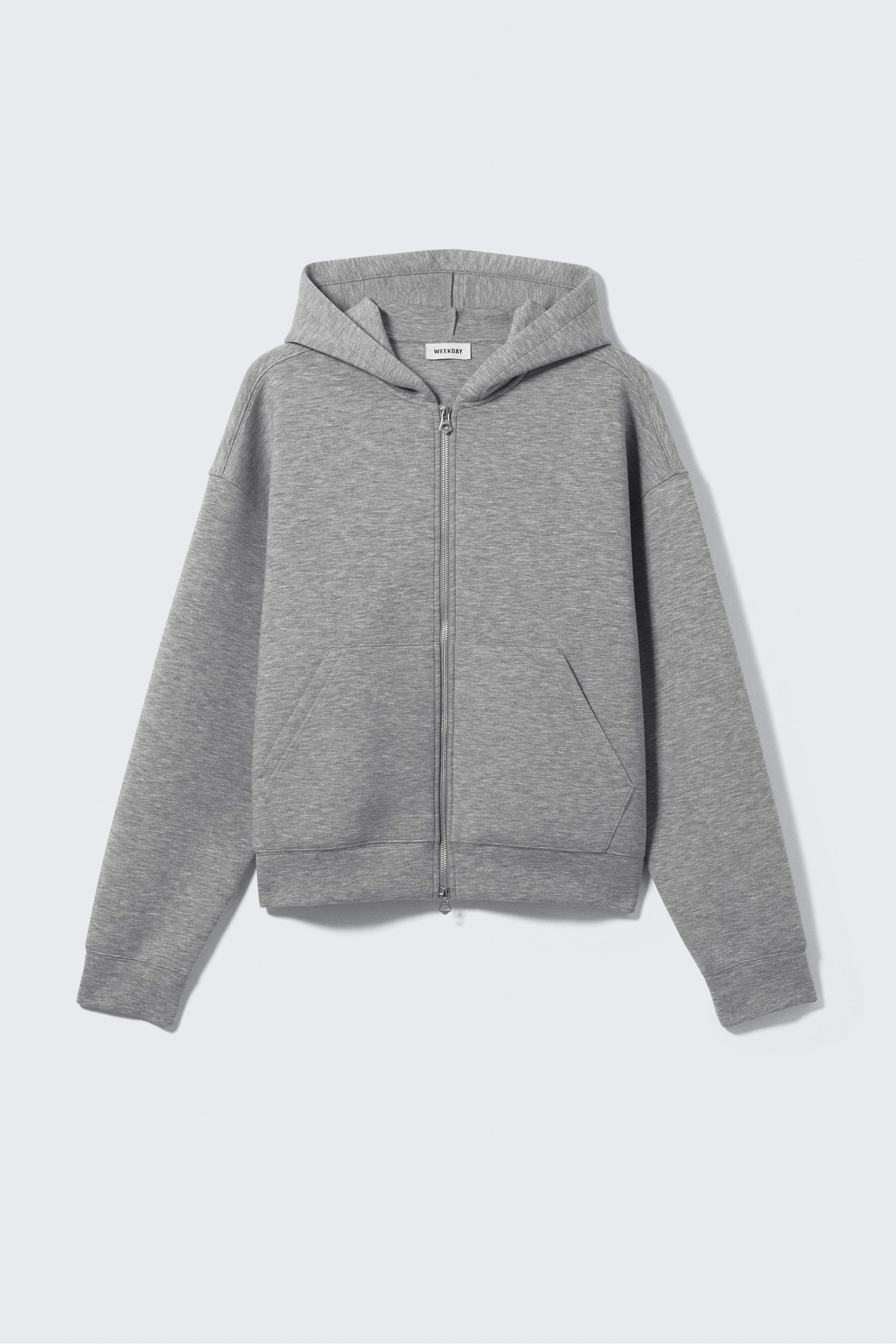 Grey Melange - Simon Scuba Zip Hoodie - 5