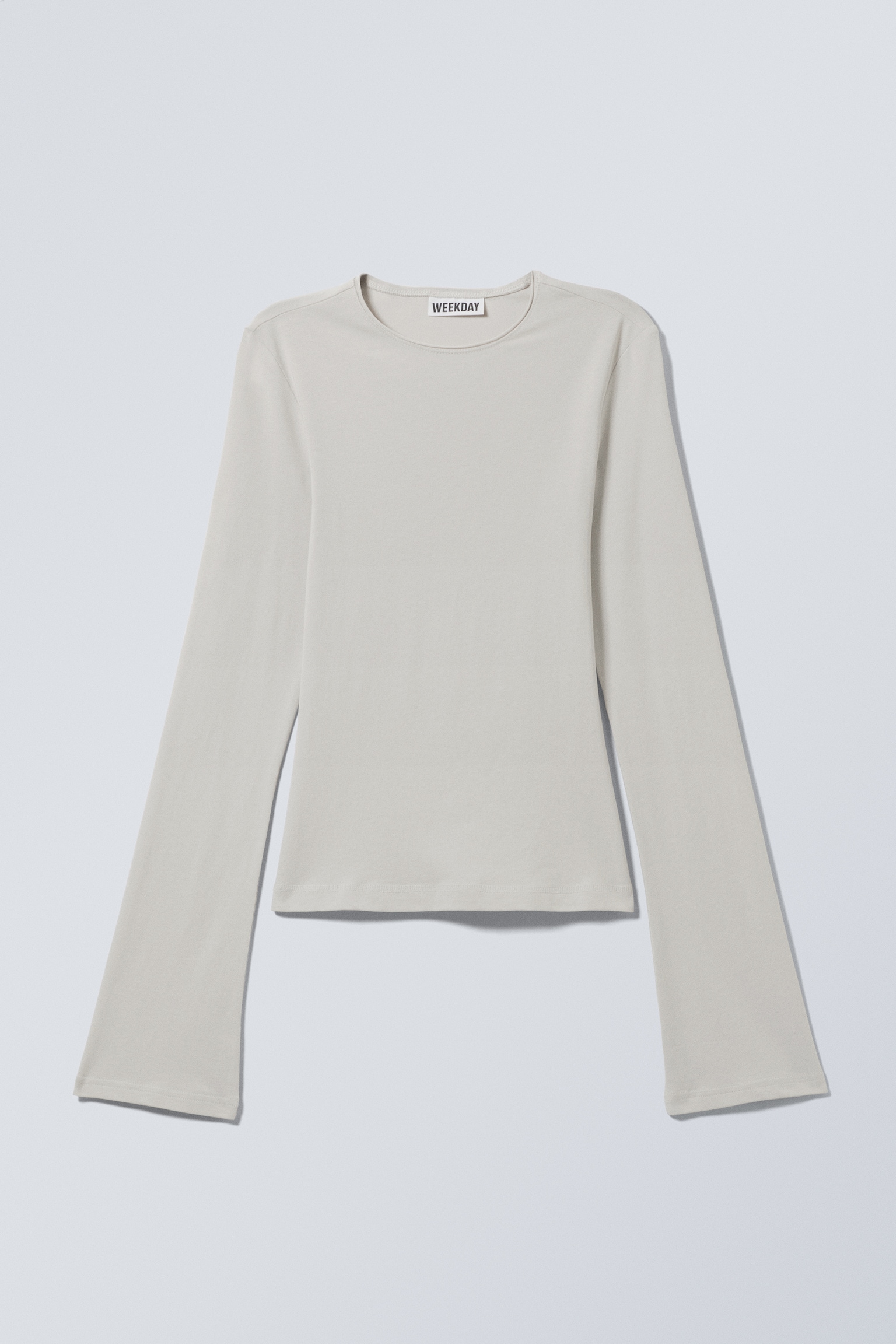 Long Sleeve Cotton Top - Ecru/Čierne a sivé pruhy/Dark Brown/Tmavozelená/Pruhovaná tmavohnedá/Pruhovaná Mole/Striped Dark Khaki Green/White - Black Stripes/biela/Hrdzavá