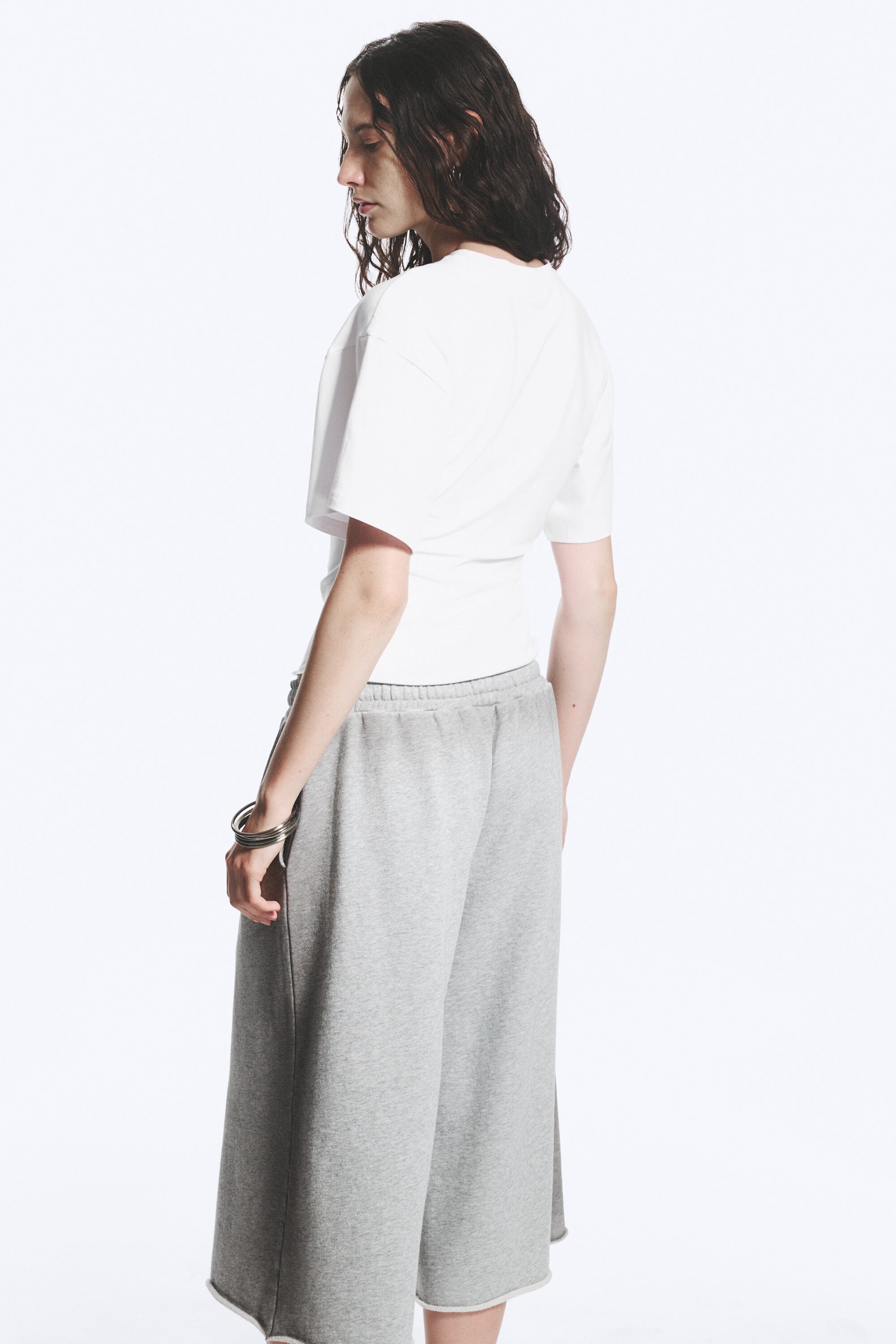 Hvit - DRAPED FITTED T-SHIRT - 2