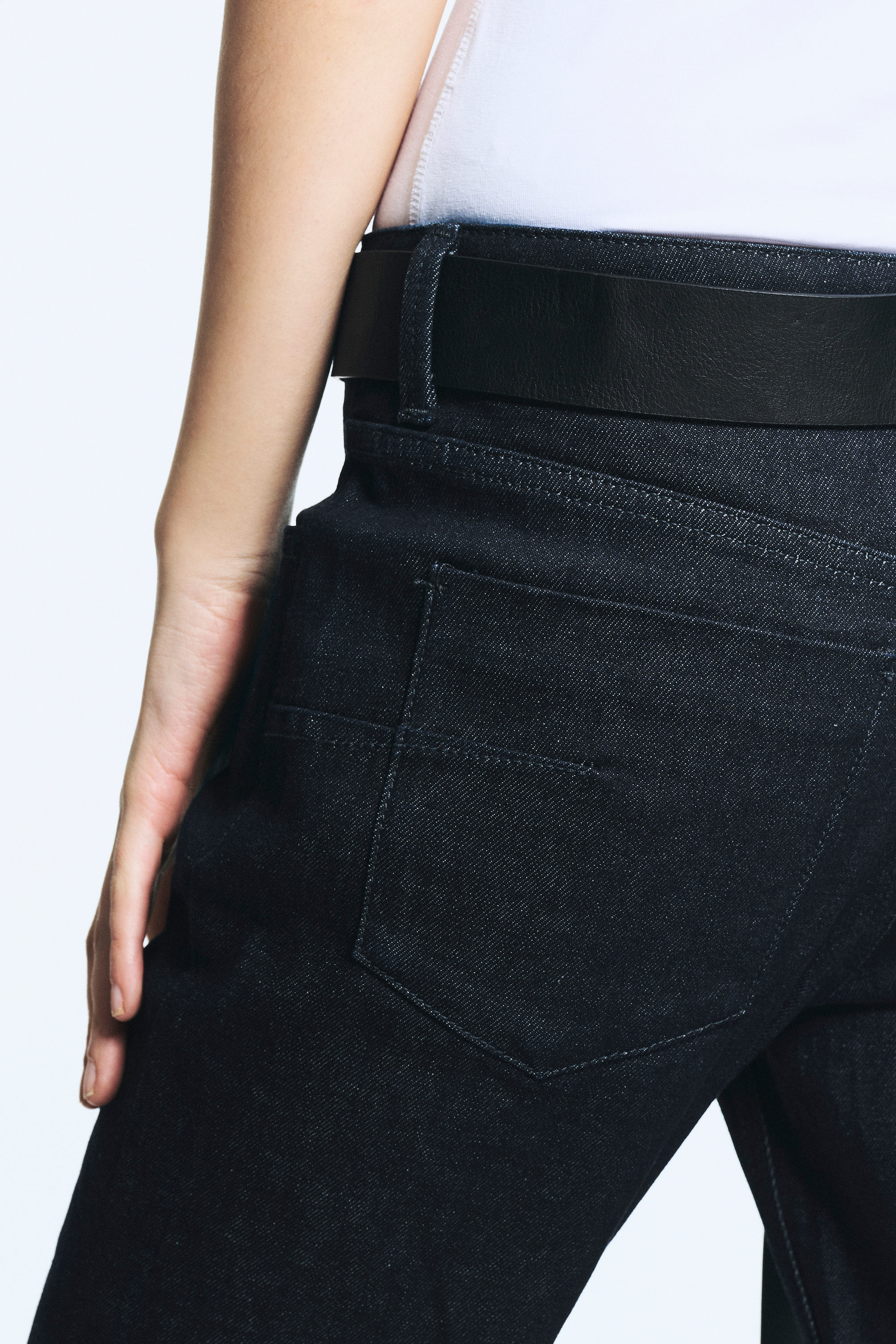 Raw Indigo - Dark Blue - Jay Low Waist Slim Straight Leg Jeans - 5