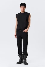 Black Rinse - Black - Orion Mid Rise Slim Fit Straight Leg Jeans - 2