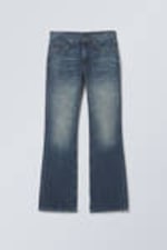 Deep Cyan - Medium Blue - Moon Mid Rise Regular Bootcut Leg Jeans - 5
