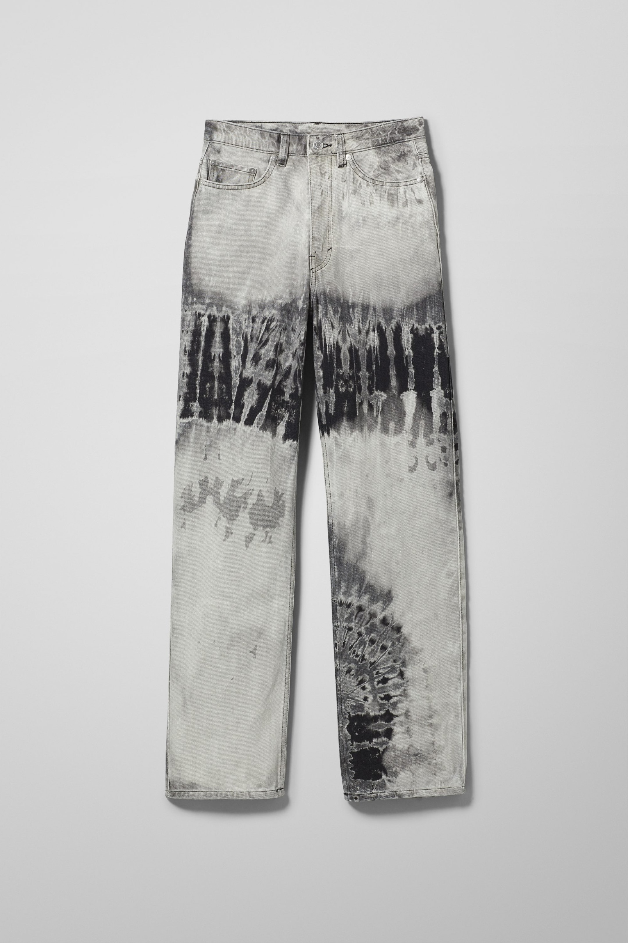 Tie-Dye - Rowe Super High Waisted Regular Straight Jeans - 0