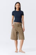 Dark Blue - Slim Fitted T-shirt - 1