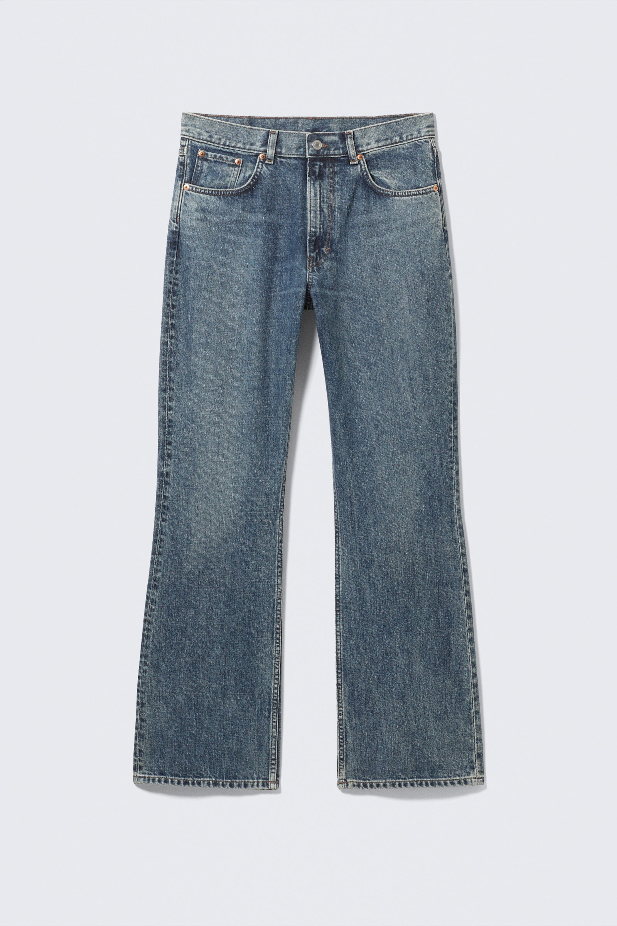 Second Blue - Medium Blue - Mercury Relaxed Bootcut Leg Jeans - 1