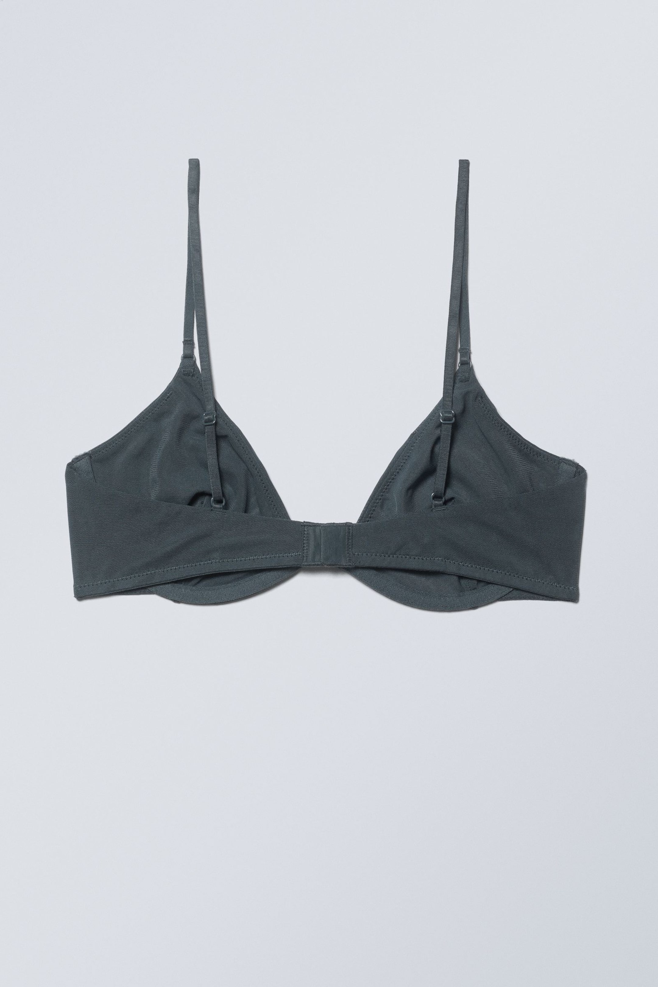 Mörk turkos - Bygel-bh i mesh Sandy - 1